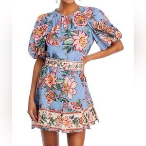 Farm Rio Wonderful Bouquet Mini Dress